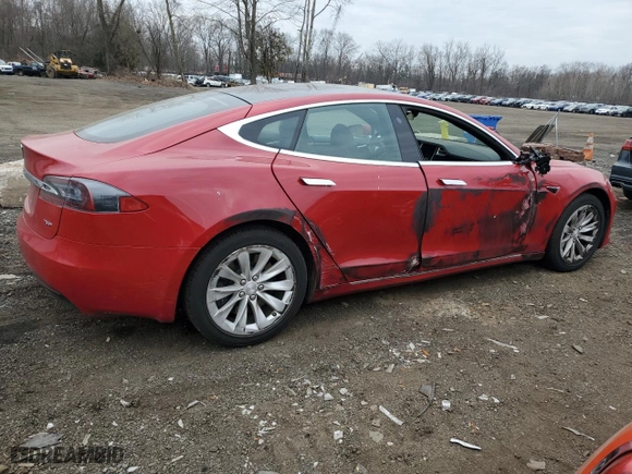 2018 Tesla Model S 75D with VIN 5YJSA1E27JF243863, listed as a Copart auction lot 88015365 with 46,205 mi miles and Salvage Title. Bid and sale history available at carsss.com. Image 3.