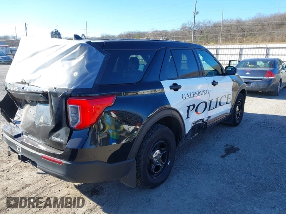 2020 Ford Police Interceptor Utility z VIN 1FM5K8AWXLGC99666, wystawiony jako IAAI lot #41021814 z przebiegiem 112 964 mil mil oraz . Historia ofert i sprzedaży dostępna na DreamBid. Obrazek 4.