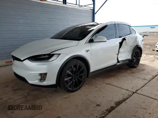 2020 Tesla Model X Long Range with VIN 5YJXCBE2XLF228959, listed as a Copart auction lot 48304555 with 64,631 mi miles and Salvage Title. Bid and sale history available at carsss.com. Image 1.