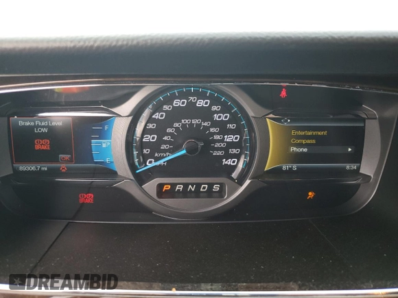 2015 Ford Taurus Limited with VIN 1FAHP2F84FG118324, listed as a Copart auction lot 63366325 with 89,306 mi miles and Salvage title. Bid and sale history available at DreamBid. Image 9.