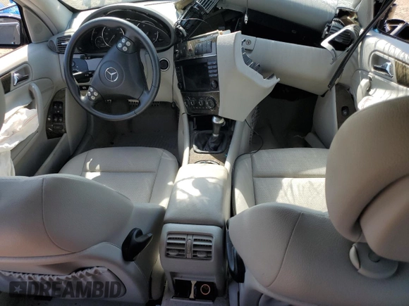2007 Mercedes-Benz C 230 Sport with VIN WDBRF52H67A948136, listed as a Copart auction lot 62162335 with Not provided miles and Salvage title. Bid and sale history available at DreamBid. Image 8.