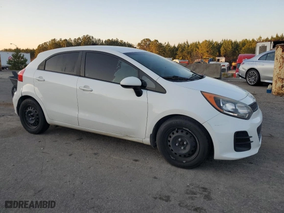 2016 Kia Rio LX with VIN KNADM5A30G6634263, listed as a Copart auction lot 43698485 with 0 mi miles and Salvage Title. Bid and sale history available at carsss.com. Image 4.