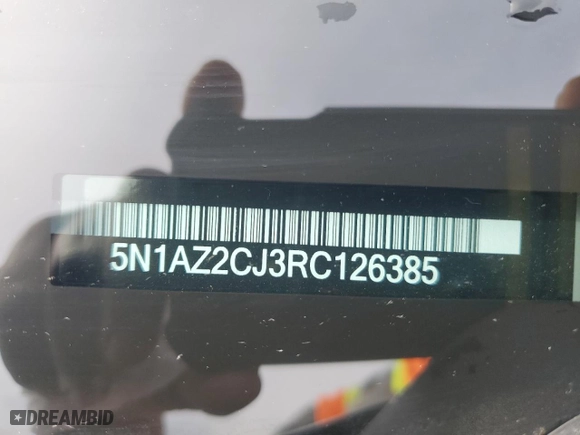 2024 Nissan Murano SL with VIN 5N1AZ2CJ3RC126385, listed as a Copart auction lot 46260315 with 7,099 mi miles and Salvage Title. Bid and sale history available at carsss.com. Image 14.