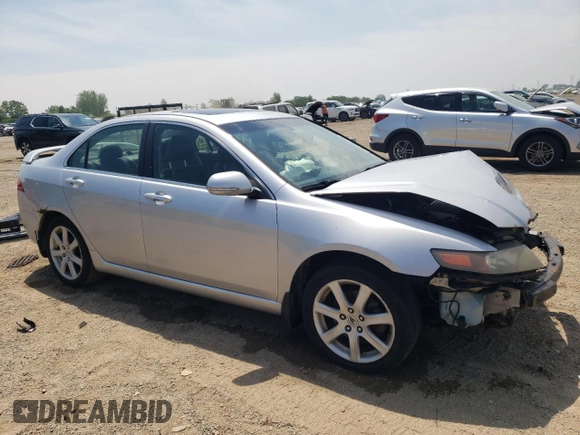 2004 Acura TSX with VIN JH4CL96804C038465, listed as a Copart auction lot 59742455 with 214,215 mi miles and Salvage title. Bid and sale history available at DreamBid. Image 4.