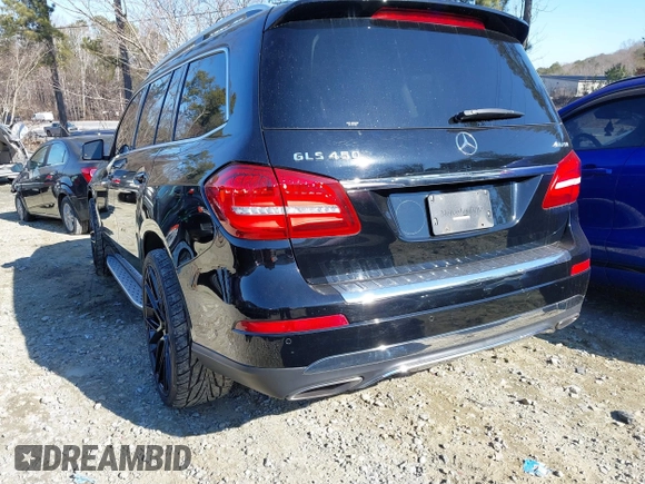 2017 Mercedes-Benz GLS 450 with VIN 4JGDF6EE1HA751391, listed as a IAAI auction lot 41416848 with 202,732 mi miles and . Bid and sale history available at DreamBid. Image 3.