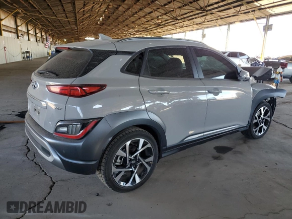 2023 Hyundai Kona Limited with VIN KM8K53A33PU010430, listed as a Copart auction lot 87010774 with 48,714 mi miles and Salvage Title. Bid and sale history available at carsss.com. Image 3.