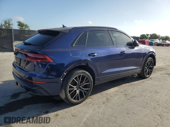 2021 Audi Q8 Premium Plus z VIN WA1EVAF17MD040579, wystawiony jako Copart lot #51805705 z przebiegiem 32 901 mil mil oraz Tytuł czysty. Historia ofert i sprzedaży dostępna na DreamBid. Obrazek 3.