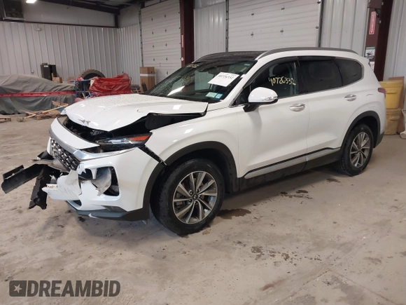 2019 Hyundai Santa Fe Limited with VIN 5NMS5CAD2KH021934, listed as a IAAI auction lot 40726332 with 52,994 mi miles. Bid and sale history available at carsss.com. Image 17.