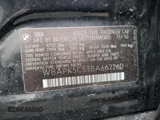 2011 BMW 3 Series 328i xDrive with VIN WBAPK5C53BA662260, listed as a Copart auction lot 45504515 with 132,601 mi miles and Salvage Title. Bid and sale history available at carsss.com. Image 12.