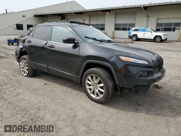 2014 Jeep Cherokee Limited with VIN 1C4PJMDS9EW210955, listed as a Copart auction lot 53263085 with 92,927 mi miles and Salvage Title. Bid and sale history available at DreamBid. Image 4.
