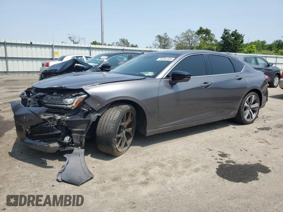 2021 Acura TLX Advance with VIN 19UUB5F64MA011850, listed as a Copart auction lot 59202205 with Not provided miles and Salvage title. Bid and sale history available at DreamBid. Image 1.