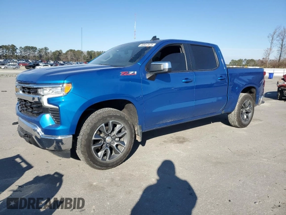 2022 Chevrolet Silverado 1500 LT with VIN 1GCUDDET1NZ607687, listed as a Copart auction lot 88937675 with 59,934 mi miles and Salvage Title. Bid and sale history available at DreamBid. Image 1.