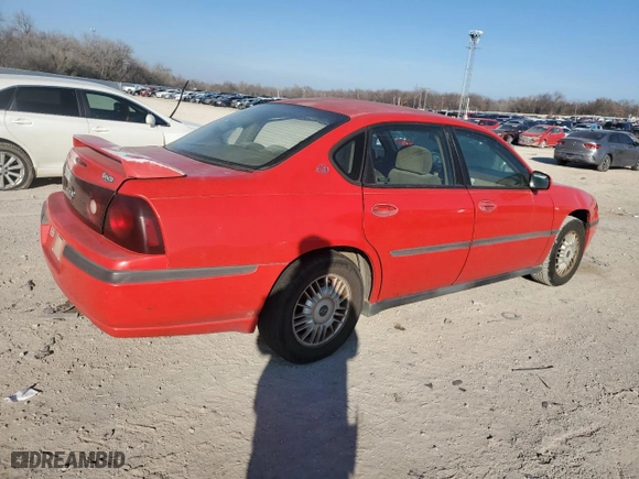 2000 Chevrolet Impala with VIN 2G1WF55E0Y9166541, listed as a Copart auction lot 41411015 with 0 mi miles and Salvage Title. Bid and sale history available at carsss.com. Image 3.