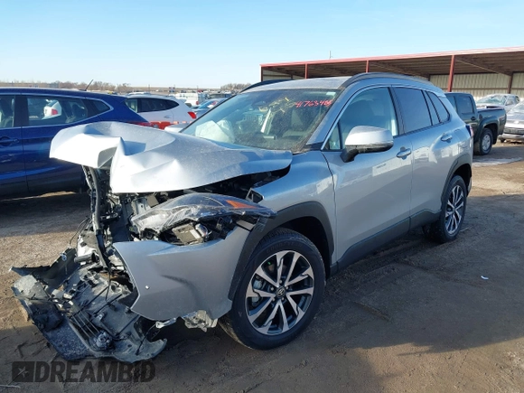2024 Toyota Corolla Cross XLE with VIN 7MUDAABG0RV119925, listed as a IAAI auction lot 41763485 with 3,111 mi miles and . Bid and sale history available at DreamBid. Image 2.