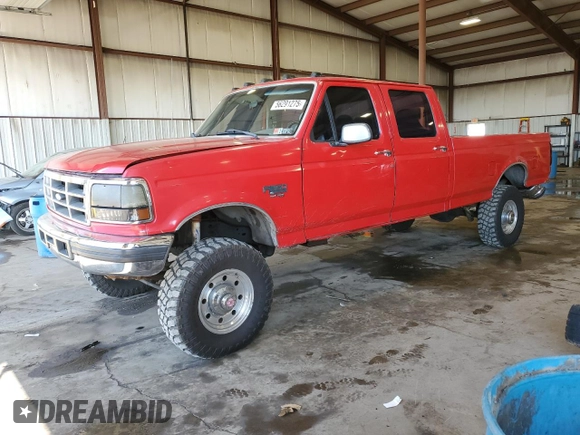 1997 Ford F-250 with VIN 1FTHF26FXVEB93213, listed as a Copart auction lot 56291275 with 283,697 mi miles and Salvage title. Bid and sale history available at DreamBid. Image 1.