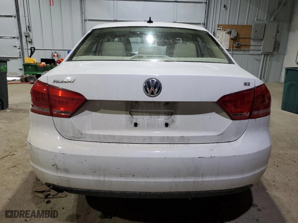 2013 Volkswagen Passat SE w/Sunroof with VIN 1VWBH7A3XDC019093, listed as a Copart auction lot 83589944 with 128,018 mi miles and Salvage Title. Bid and sale history available at carsss.com. Image 6.