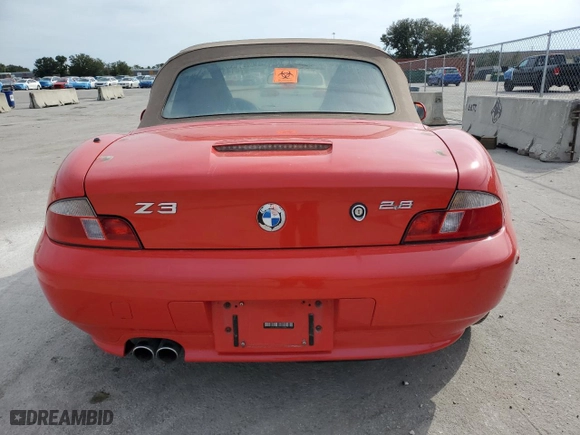 2000 BMW Z3 2.8L with VIN 4USCH3345YLF42546, listed as a Copart auction lot 78143144 with 99,335 mi miles and Non Repairable. Bid and sale history available at carsss.com. Image 6.
