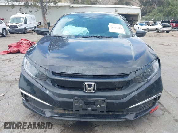 2020 Honda Civic Sedan LX with VIN 19XFC2F65LE205947, listed as a IAAI auction lot 33199503 with 1 mi miles. Bid and sale history available at carsss.com. Image 12.