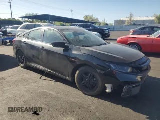 2019 Honda Civic LX with VIN 19XFC2F62KE202065, listed as a Copart auction lot 51545845 with Not Provided miles and Salvage Title. Bid and sale history available at DreamBid. Image 4.