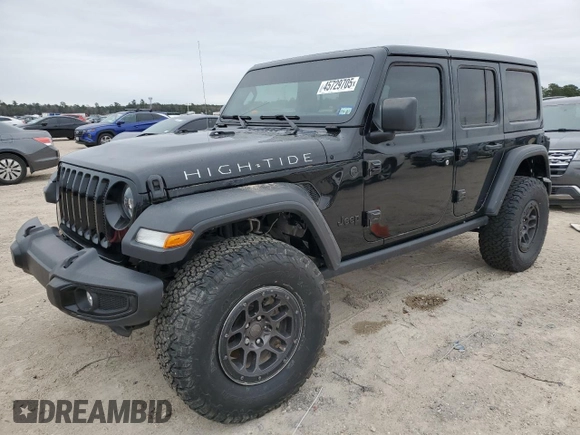 2023 Jeep Wrangler Sport S with VIN 1C4HJXDG6PW695690, listed as a Copart auction lot 45729705 with 1,584 mi miles and Salvage Title. Bid and sale history available at DreamBid. Image 1.