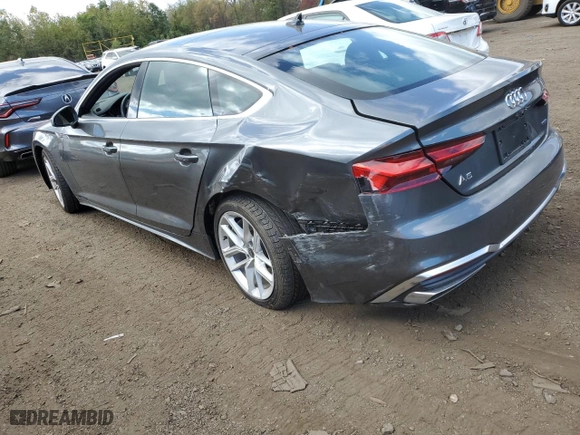 2024 Audi A5 Sportback S line Premium with VIN WAUDACF58RA058560, listed as a Copart auction lot 73712334 with 5,692 mi miles and Salvage Title. Bid and sale history available at carsss.com. Image 2.