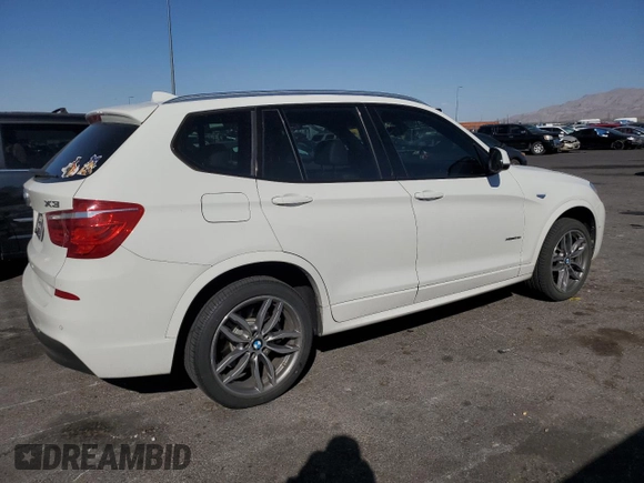2015 BMW X3 xDrive28i with VIN 5UXWX9C53F0D50282, listed as a Copart auction lot 54792515 with 170,876 mi miles and Clean Title. Bid and sale history available at DreamBid. Image 3.