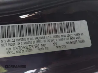 2020 Dodge Journey SE Value with VIN 3C4PDCAB9LT237808, listed as a IAAI auction lot 41512570 with 46,766 mi miles and . Bid and sale history available at DreamBid. Image 9.