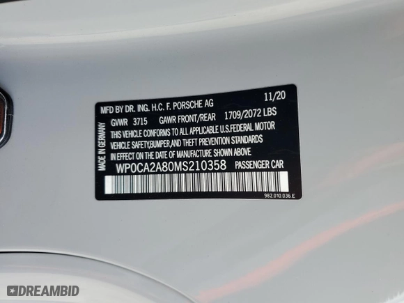 2021 Porsche 718 Boxster with VIN WP0CA2A80MS210358, listed as a Copart auction lot 46411675 with 41,953 mi miles and Salvage Title. Bid and sale history available at carsss.com. Image 14.