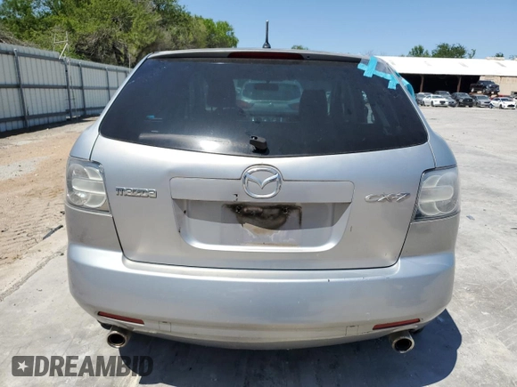 2008 Mazda CX-7 Sport with VIN JM3ER293580192734, listed as a Copart auction lot 51920605 with 139,548 mi miles and Salvage Title. Bid and sale history available at DreamBid. Image 6.