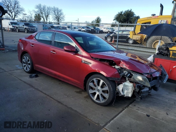 2013 Kia Optima SX with VIN 5XXGR4A65DG136854, listed as a Copart auction lot 44851255 with 139,801 mi miles and Salvage Title. Bid and sale history available at carsss.com. Image 4.