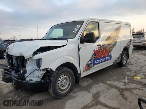 2020 Nissan NV Cargo SV z VIN 1N6BF0KM9LN802171, wystawiony jako Copart lot #86318334 z przebiegiem 58 745 mil mil oraz Szkoda całkowita • Salvage title. Historia ofert i sprzedaży dostępna na DreamBid. Obrazek 1.