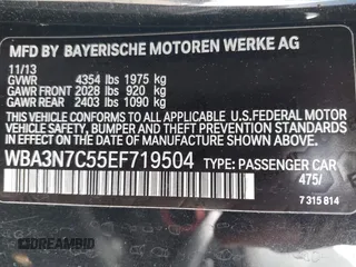 2014 BMW 4 Series 428i with VIN WBA3N7C55EF719504, listed as a IAAI auction lot 41403957 with 98,882 mi miles and . Bid and sale history available at carsss.com. Image 9.