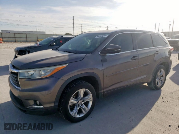 2015 Toyota Highlander Limited with VIN 5TDYKRFH4FS103135, listed as a Copart auction lot 63017515 with 172,663 mi miles and Clean title. Bid and sale history available at DreamBid. Image 1.