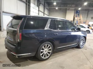 2021 Cadillac Escalade Premium Luxury Platinum with VIN 1GYS4DKL1MR430272, listed as a Copart auction lot 58939294 with 59,907 mi miles and Non Repairable. Bid and sale history available at carsss.com. Image 3.