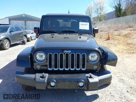 2017 Jeep Wrangler Unlimited Sahara with VIN 1C4BJWEG4HL605843, listed as a IAAI auction lot 41883085 with 93,752 mi miles. Bid and sale history available at carsss.com. Image 13.