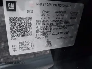 2020 Chevrolet Tahoe LT с VIN 1GNSCBKC1LR182348, выставлен на аукционе IAAI как лот 42321890 с пробегом 72 452 миль миль и . История ставок и продаж доступна на DreamBid. Изображение 9.