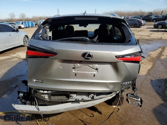2018 Lexus NX with VIN JTJBARBZ8J2175024, listed as a Copart auction lot 44782455 with 33,316 mi miles and Salvage Title. Bid and sale history available at carsss.com. Image 6.