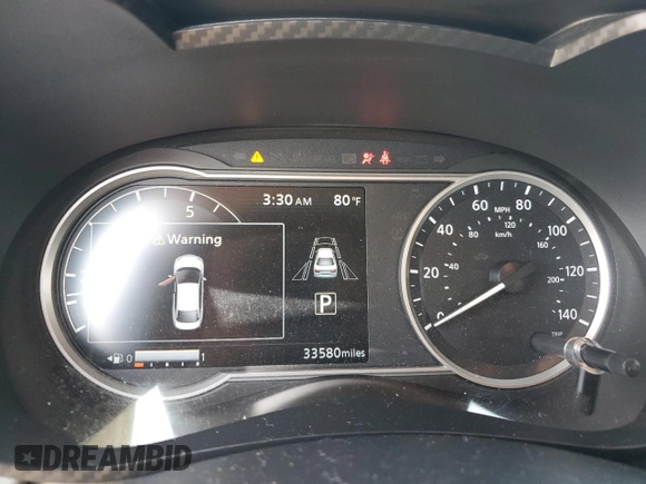 2021 Nissan Versa SV with VIN 3N1CN8EV5ML923006, listed as a Copart auction lot 58546675 with 33,580 mi miles and Salvage title. Bid and sale history available at DreamBid. Image 9.