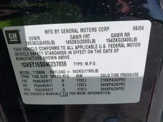 2004 GMC Envoy SLT with VIN 1GKET16S846237838, listed as a IAAI auction lot 42128950 with 192,017 mi miles and . Bid and sale history available at DreamBid. Image 9.