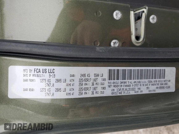 2020 Jeep Cherokee Latitude Plus z VIN 1C4PJMLXXLD518321, wystawiony jako Copart lot #86554184 z przebiegiem 76 611 mil mil oraz Szkoda całkowita • Salvage title. Historia ofert i sprzedaży dostępna na DreamBid. Obrazek 15.