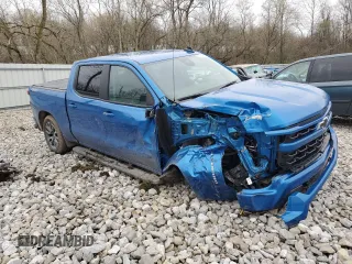 2024 Chevrolet Silverado 1500 RST with VIN 1GCUDEED0RZ116032, listed as a Copart auction lot 52504265 with 22,524 mi miles and Salvage Title. Bid and sale history available at DreamBid. Image 4.