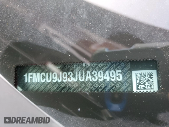 2018 Ford Escape Titanium with VIN 1FMCU9J93JUA39495, listed as a Copart auction lot 66334685 with Not provided miles and Clean title. Bid and sale history available at DreamBid. Image 13.