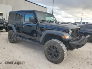 2020 Jeep Wrangler Unlimited Willys with VIN 1C4HJXDG7LW234492, listed as a Copart auction lot 85474054 with 90,897 mi miles and Non repairable. Bid and sale history available at DreamBid. Image 4.