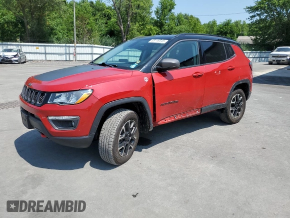 2020 Jeep Compass Trailhawk z VIN 3C4NJDDB5LT238584, wystawiony jako Copart lot #65119345 z przebiegiem 37 854 mil mil oraz Szkoda całkowita • Salvage title. Historia ofert i sprzedaży dostępna na DreamBid. Obrazek 1.