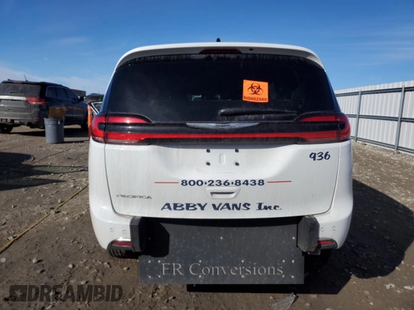 2024 Chrysler Pacifica Touring with VIN 2C4RC1FG3RR126350, listed as a Copart auction lot 47007495 with Not provided miles and Salvage title. Bid and sale history available at DreamBid. Image 6.