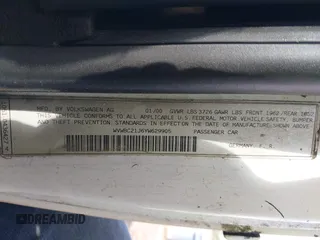 2000 Volkswagen Golf с VIN WVWBC21J6YW629905, выставлен на аукционе IAAI как лот 41966411 с пробегом 182 703 миль миль и . История ставок и продаж доступна на DreamBid. Изображение 9.