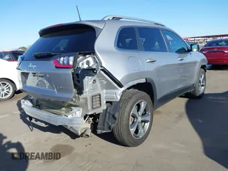 2019 Jeep Cherokee Limited with VIN 1C4PJMDN4KD178921, listed as a IAAI auction lot 41792423 with 81,616 mi miles and . Bid and sale history available at carsss.com. Image 4.