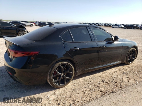 2019 Alfa Romeo Giulia Ti Sport with VIN ZARFAMBNXK7618191, listed as a Copart auction lot 62888044 with 49,506 mi miles and Clean Title. Bid and sale history available at carsss.com. Image 3.