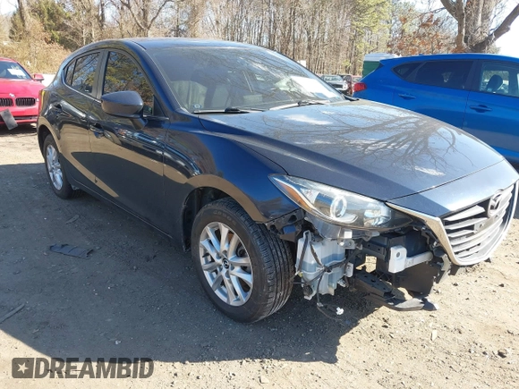 2016 Mazda 3 i Sport with VIN JM1BM1K74G1324098, listed as a IAAI auction lot 41700049 with 28,539 mi miles and . Bid and sale history available at DreamBid. Image 1.