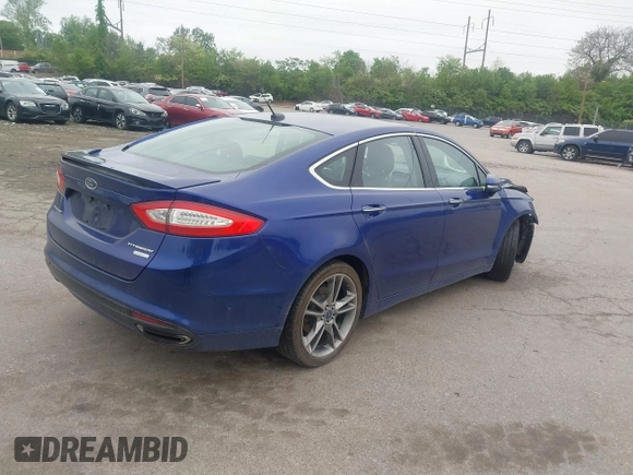 2014 Ford Fusion Titanium with VIN 3FA6P0K9XER147196, listed as a IAAI auction lot 42150441 with 110,276 mi miles and . Bid and sale history available at DreamBid. Image 4.